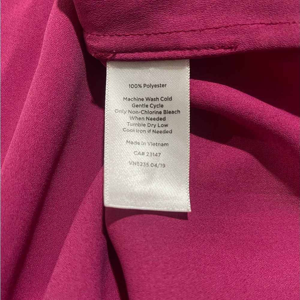 Talbots Pink Long Sleeve Blouse Hearts Sz Petite Spring Summer Date Night Party - Picture 14 of 14